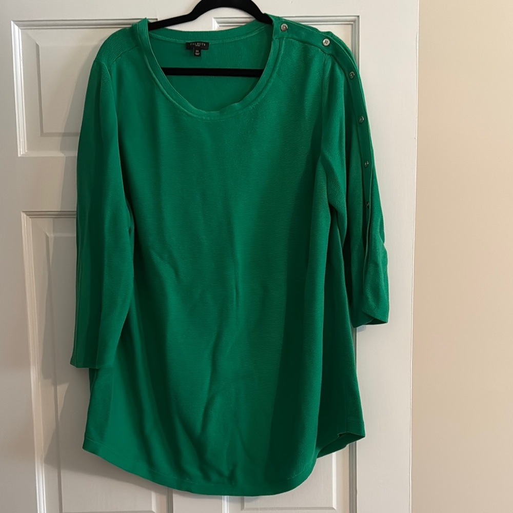 Gently used Talbots Green Relaxed Tunic Blouse